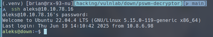 aleks_ssh_login